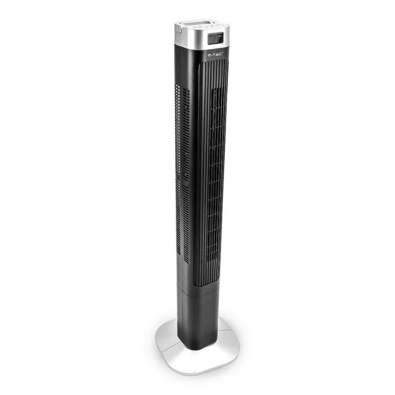 55W LED Tower Fan with Temperature Display And Remote Contrel 46 Inch Black