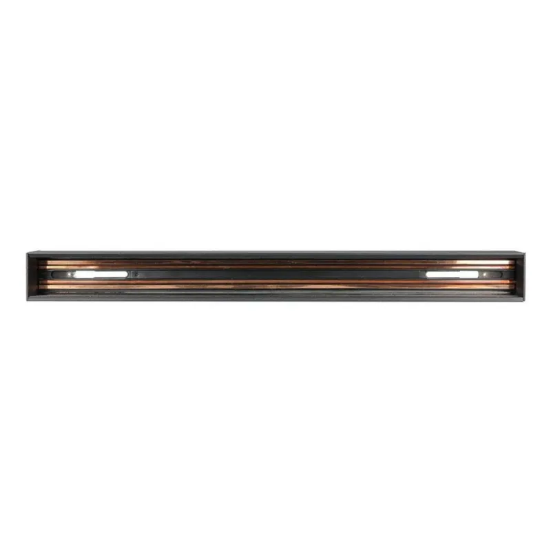 Recessed Aluminium Track Rail Black 2M