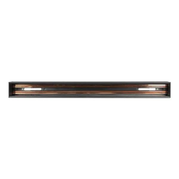 Recessed Aluminium Track Rail Black 1,5M