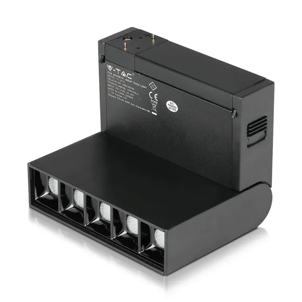 5*10W LED Magnetic SMD Linear Spotlight Black IP20 24V 4000K