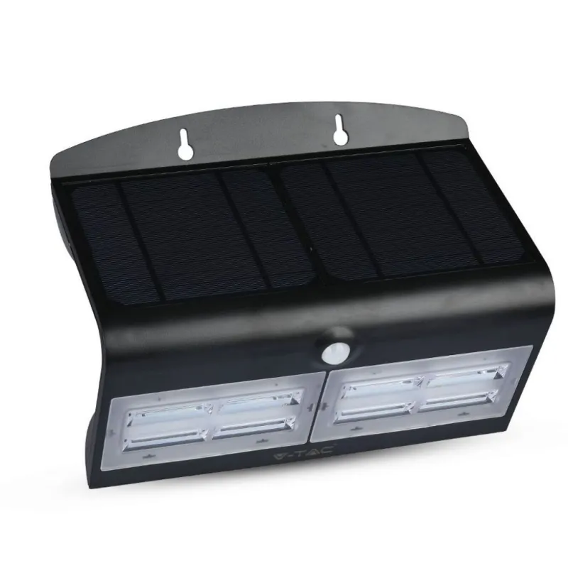 7W LED Solar Wall Light 4000K+4000K Black+Black Body