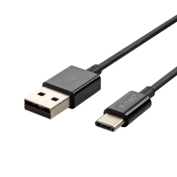 1m Type C USB Cable Black Silver Series