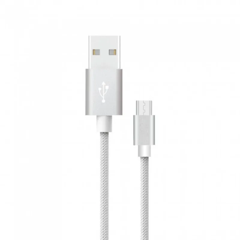 1m Micro USB Cable Silver Platinum Series