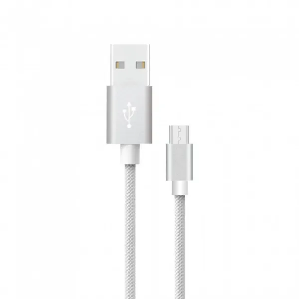 1m Micro USB Cable Silver Platinum Series
