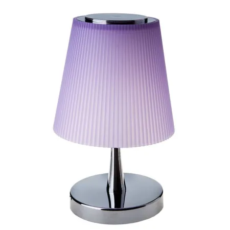 5W LED Desk Lamp Chrome Body+Purple Shade 4000K