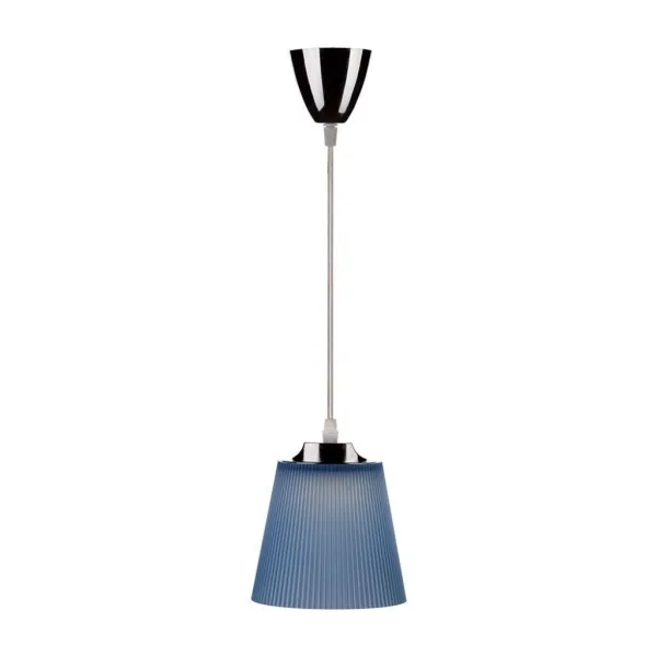 7W Pendant Light Chrome Body + Blue Shade 4000K