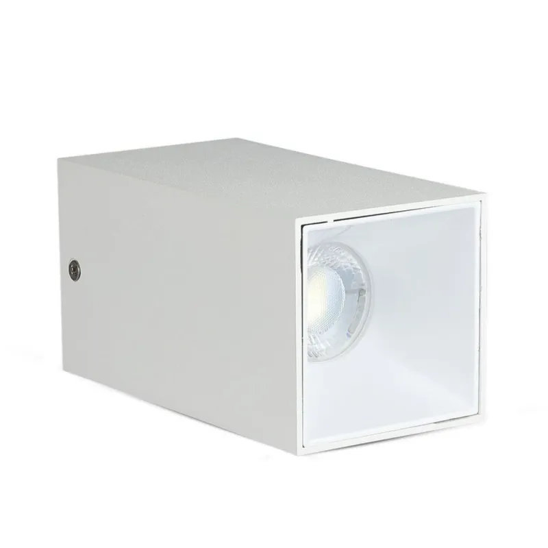 GU10 Fitting Square White + White