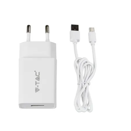 Charging Set with Travel Adapter Micro USB Cable White