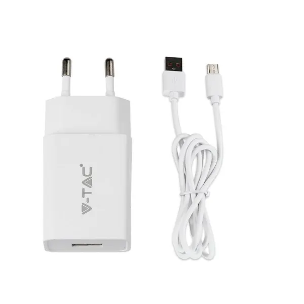 Charging Set with Travel Adapter Micro USB Cable White