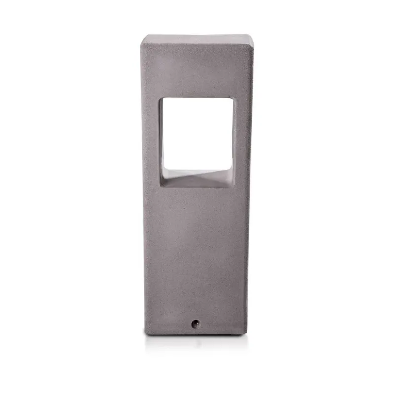 12W LED Concrete Lawn Lamp Light Grey IP65 3000K