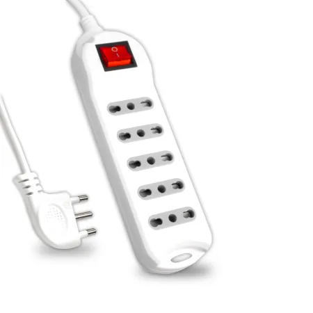 5 pos. Con Interruttore Luminoso , 10/16A Bipasso Con Attacco a Parete 250V~ Max: 3500W Cavo H05VV-F 3G1.0mmX1.5m Con Spina 16A 