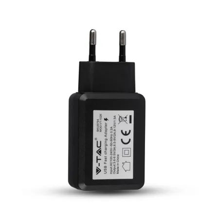 USB Qc3.0 Travel Adaptor with Double Blister Package Black