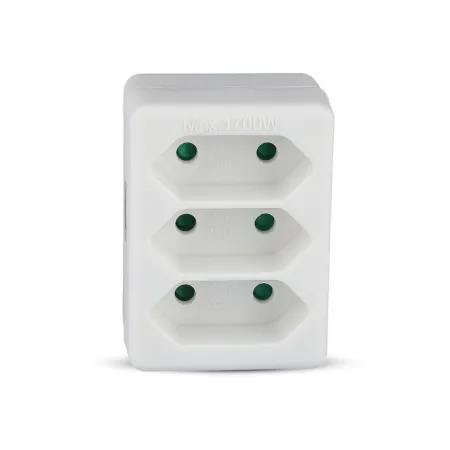 3 Outlet Adapter 2.5A White Label + Poly Bag