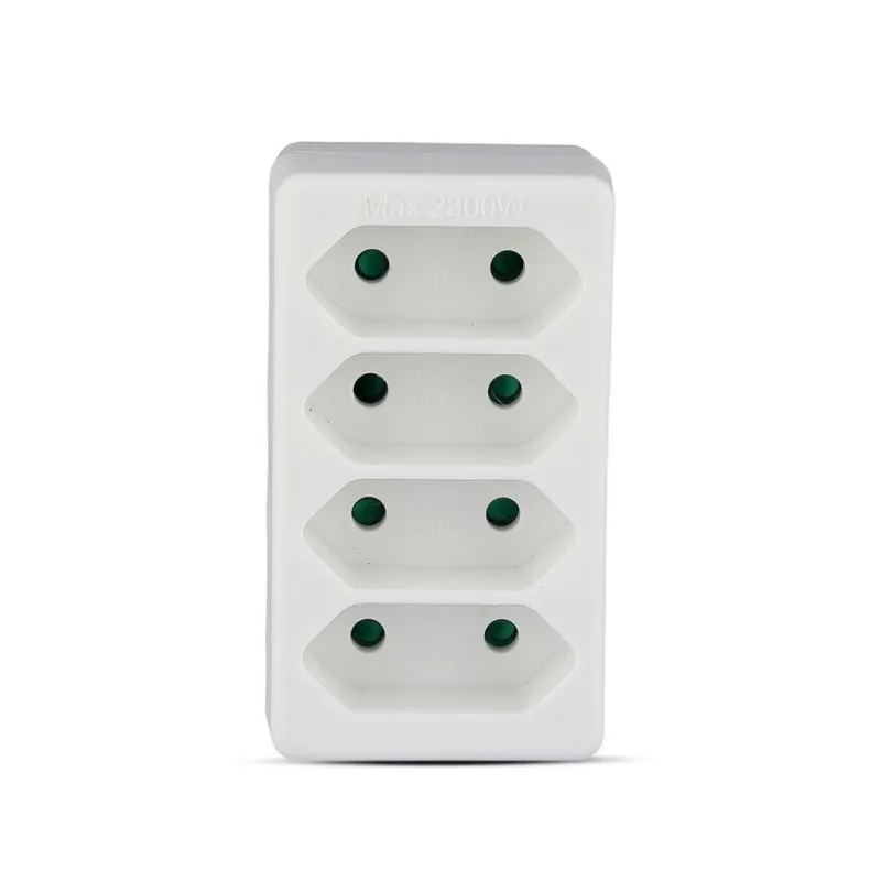 4 Outlet Adapter 2.5A White Label + Poly Bag