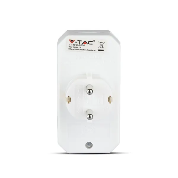 Adapter With Earthing Contact 2 Socket 2.5A 1 Socket 16A White