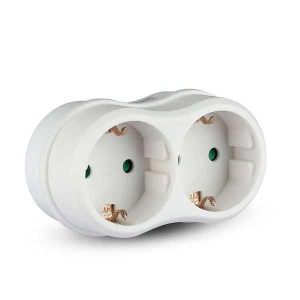 Outlet Adapter With Earthing Contact 16A White