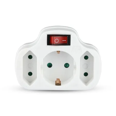 Adapter With Switch & Earthing Contact 2 Socket 2.5 1 Socket 16A