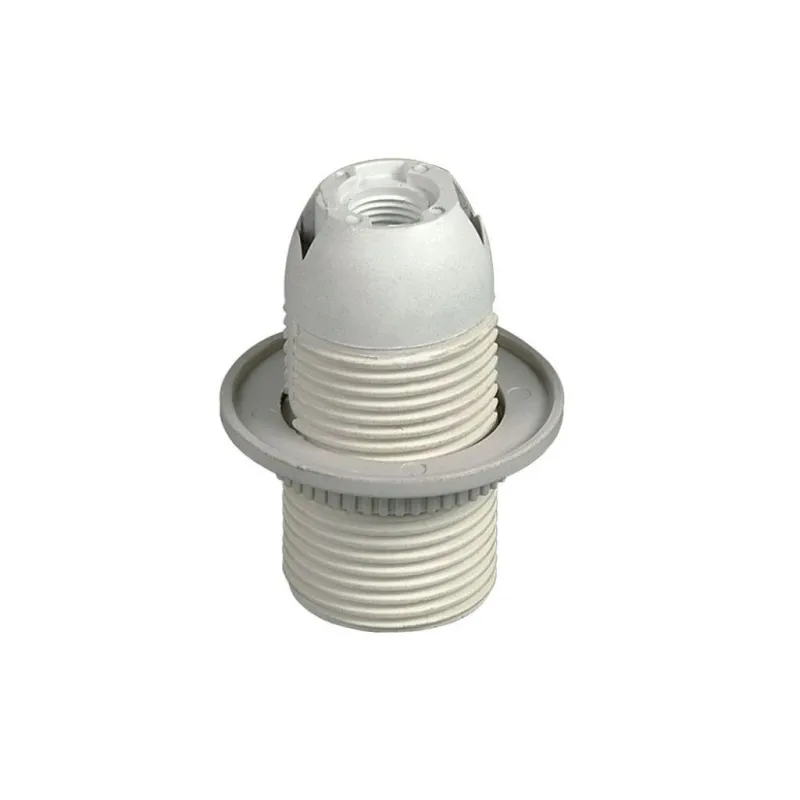 E27 Lamp Holder ( Polybag + Card) White with Sunshade