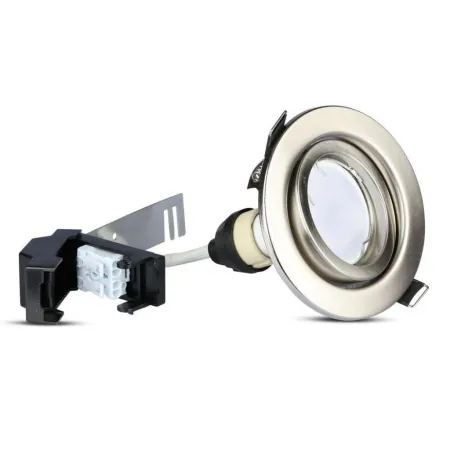 LED Spotlight 5W GU10 with Fitting Satin Nichel Body 6400K 3Pcs/Pack