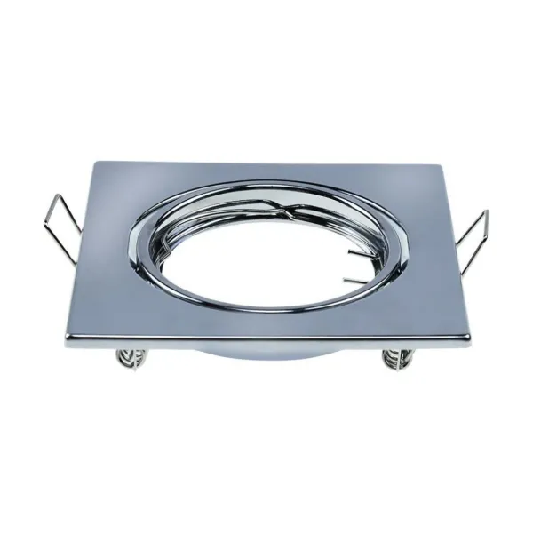GU10 Square Spotlight Fitting Chome 2 Pcs/Box 82X82