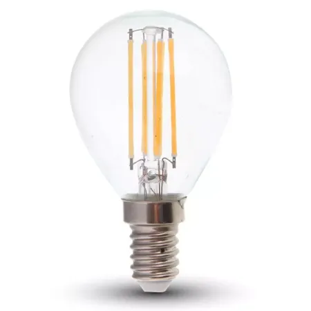 LED Bulb 6W Filament E14 P45 Clear Cover 4000K 130 lm/W