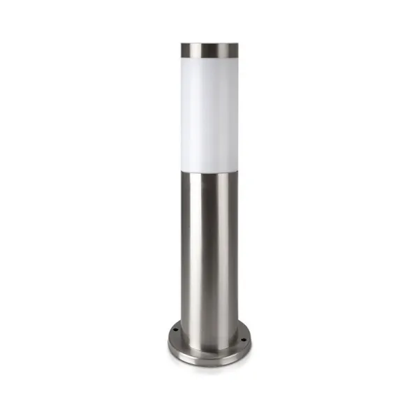 E27 Bollard Lamp 80cm with Stainless Steel Body Satin Nickel IP44