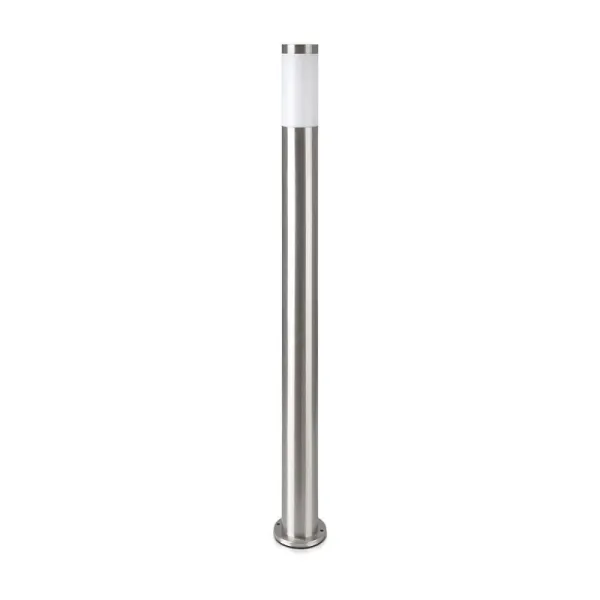 Piantana LED Giardino 110cm Portalampada E27 (max 60W) Nichel Satinato IP44