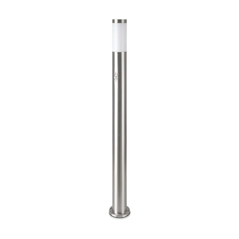 Piantana LED Giardino 110cm Portalampada E27 (max 60W) PIR Grigia IP44