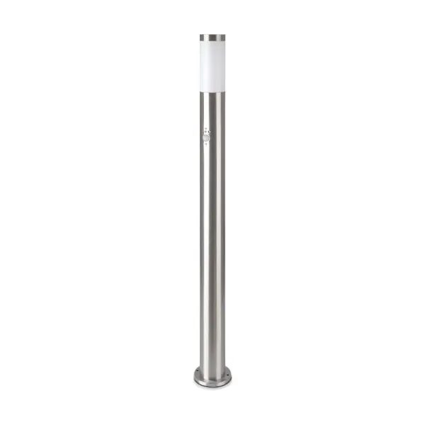 Piantana LED Giardino 110cm Portalampada E27 (max 60W) PIR Grigia IP44