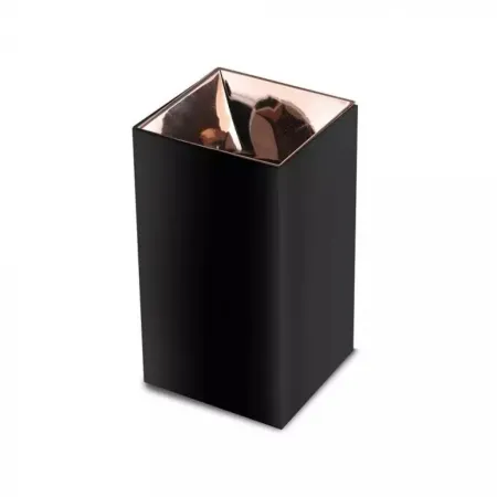 GU10 Fitting Square Black + Rose Gold