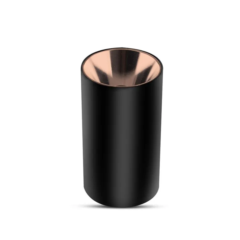 GU10 Fitting Round Black + Rose Gold