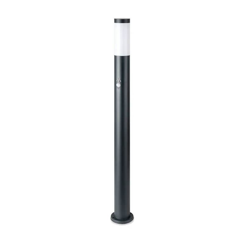 E27 Bollard Lamp 110cm with PIR Sensor Stainless Steel Body Grey IP44