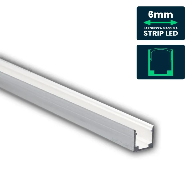 LED Strip Mounting Kit with Diffuser Aluminum ConceaLED 2000mm