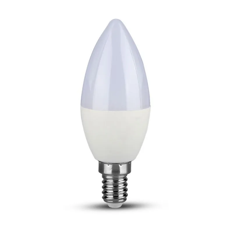 LED Bulb Samsung Chip 5.5W E14 Plastic Dimmable Candle 6400K