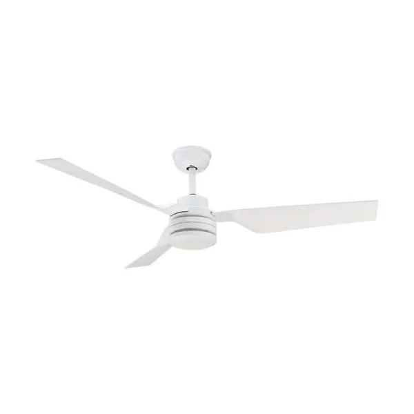 65W LED Ceiling Fan White Body RF Control 3 White Blades AC Motor ( 52Inch )