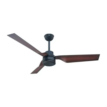 65W LED Ceiling Fan White Body RF Control 3 Brown Blades AC Motor ( 52Inch )