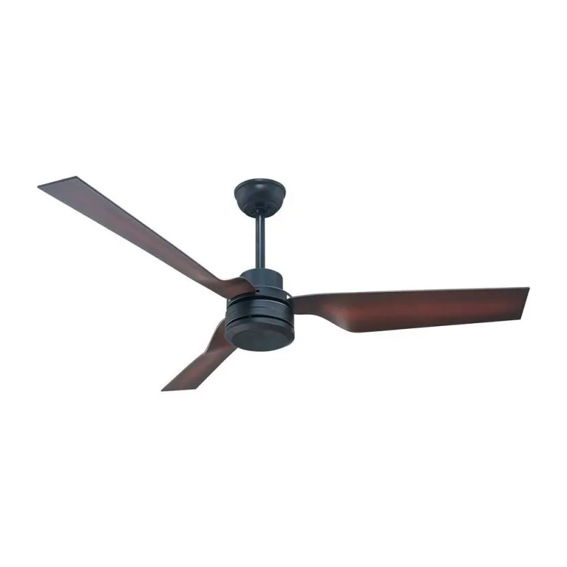 65W LED Ceiling Fan White Body RF Control 3 Brown Blades AC Motor ( 52Inch )