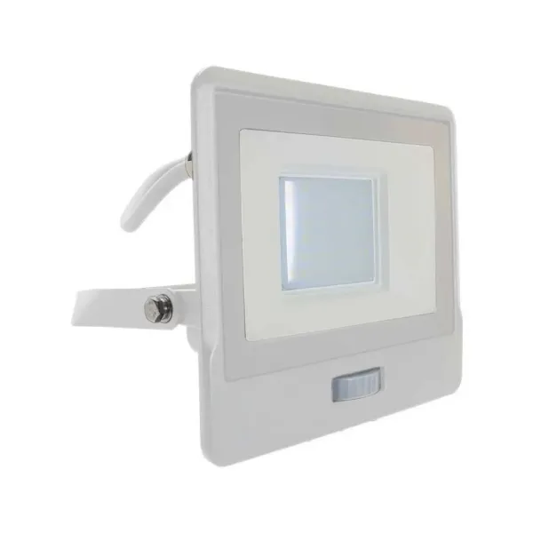 30W Light Sensor Floodlight with Samsung Chip & Cable 1m 6500K White Body