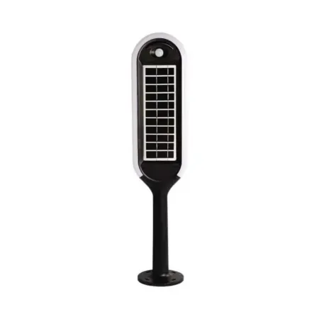 5W LED Solar Bollard Light with White + Black Body 3000K