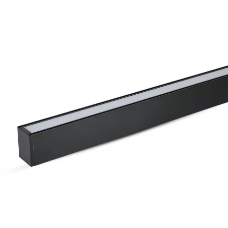 Plafoniera LED Chip Samsung a Sospensione 40W Lineare Colore Nero 120cm 3000K