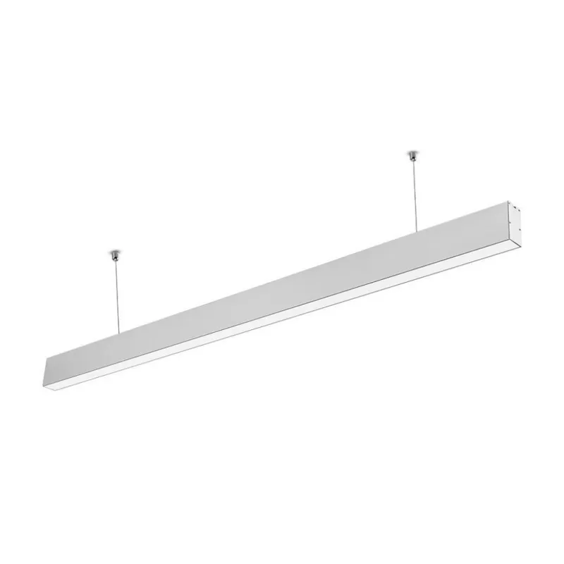 LED Linear Light Samsung Chip 40W Hanging Suspension Silver Body 4000K 1200X35X67mm