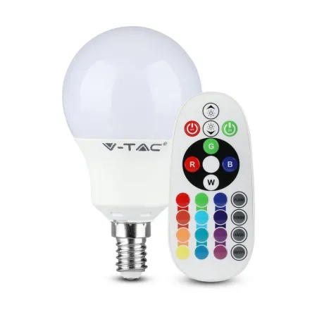 LED Bulb 4.8W E14 P45 A80 Candle Dimming Brightness RF Control RGB + 3000K