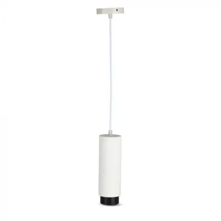 GU10 Fitting Gypsum Pendant Suspended Metal with Gun Black Bottom
