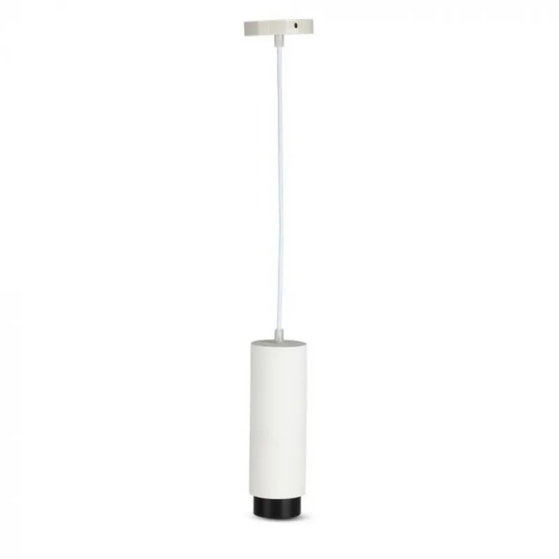GU10 Fitting Gypsum Pendant Suspended Metal with Gun Black Bottom