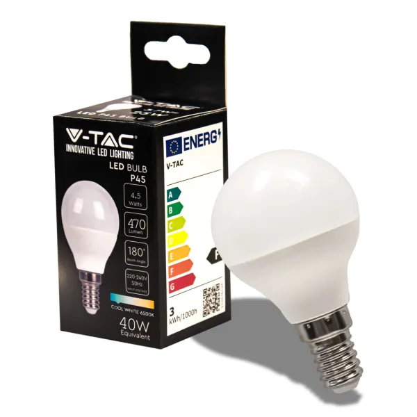 LED Bulb 4.5W E14 P45 6500K