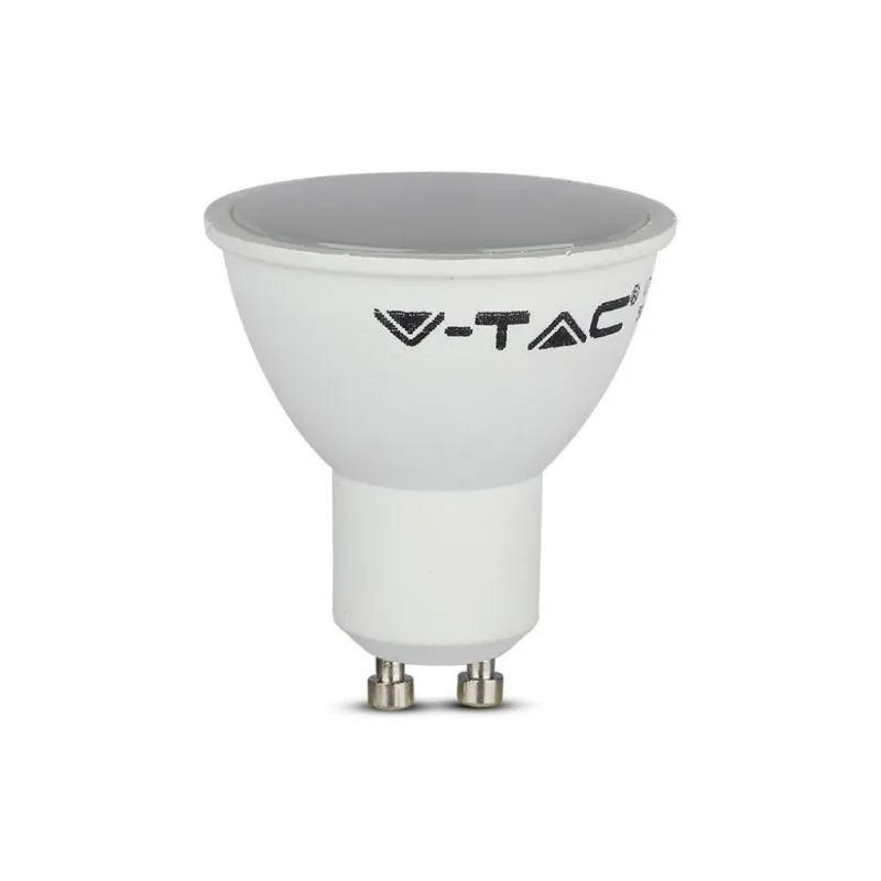 LED Spotlight 4.5W GU10 White Plastic Milky Cover 4000K