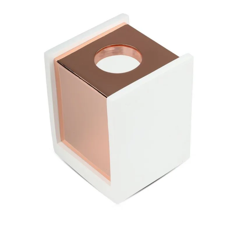 GU10 Fitting Gypsum Surface with Matt Rose Gold Bottom Square