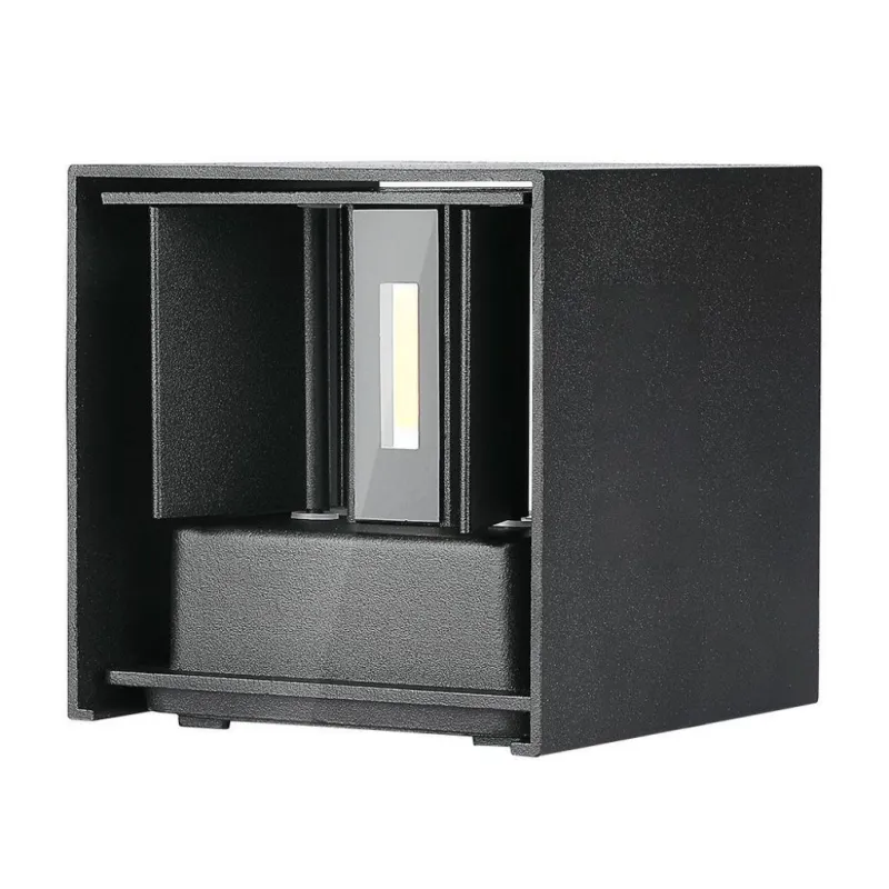 11W LED Wall Lamp with Bridgelux Chip Black 4000K Square