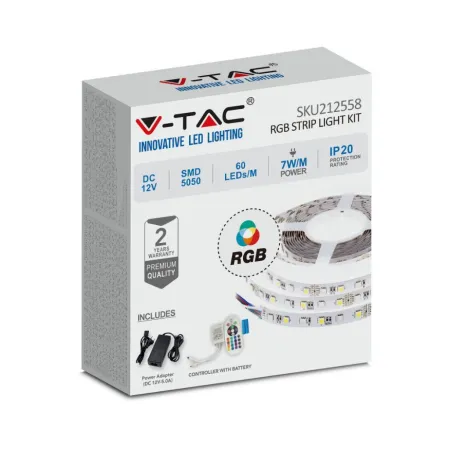 60 10W LED Strip Light RGB Set IP20 EU Plug