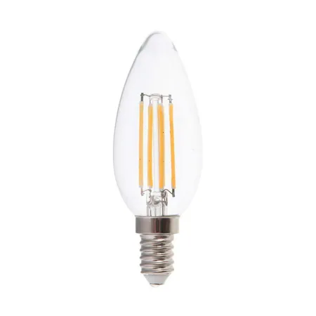 6W Candle Filament Bulb Clear Cover 3000K E14